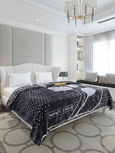 Image of Monte Carlo Double Bed Heavy Winter Blanket Marshal 2 Ply 850 GSM | 4.5 KG (240x220 CM), Navy Blue
