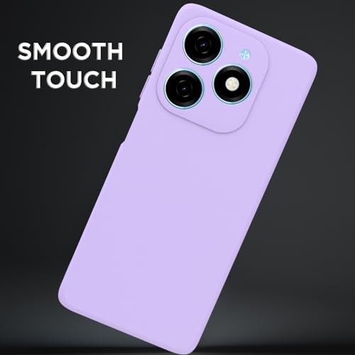 Image of Outlouders Back Cover for Tecno Spark GO 2024 | Camera Protection | Durable Soft Matte Silicone Bumper Case (Purple)