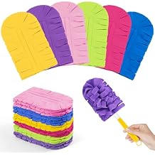 12 PCS Fleece Reusable Duster Refills for Swiffer, Washable Heavy Duty Duster Pads, 360 Cleaning Pads for Fan, Window, Furniture, FloorInclude 1 Handle