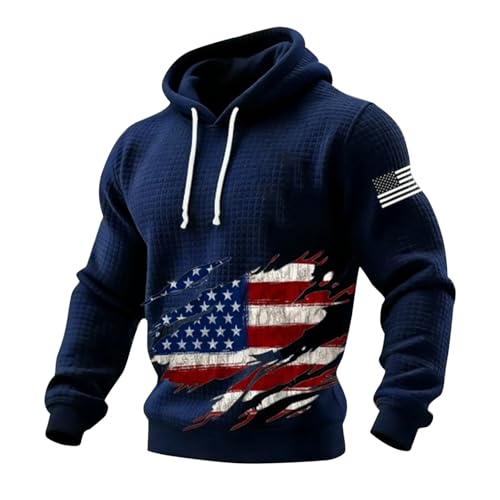Sudadera sin mangas hombre con capucha azul marino talla XXXXXL estadounidense