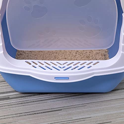 24x7-eMall-Cat-Litter-Box-Cat-Litter-Tray-with-Dome-and-Scoop-with-Foul-Smell-Absorber-18-x14-x14-Inch-45x35x35Cm