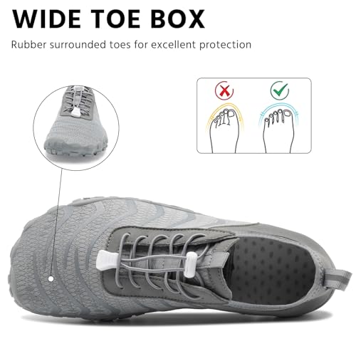 Image of EWUHA Barefoot Shoes Womens Mens Footwear for Walking Hiking with Wide Toe Box,Healthy & Non-Slip,Breathable Barefoot Vitality Water Shoes for Beach Pool Swim Outdoor (Unisex)