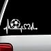 K1110 Soccer Ball Heartbeat Lifeline Monitor Decal Sticker
