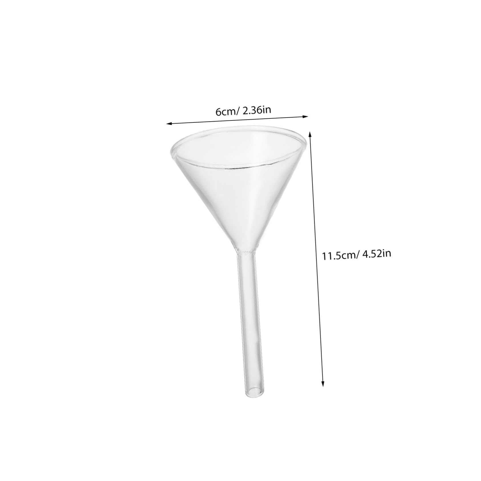4 Stück Glas-trichter für Labor und Öllampen Hitzebeständig Breiter Mund Kurzer Stiel Präzises Befüllen und Filtrieren von Kerosinlaternen Kompakt und Transportabel für Laborbedarf