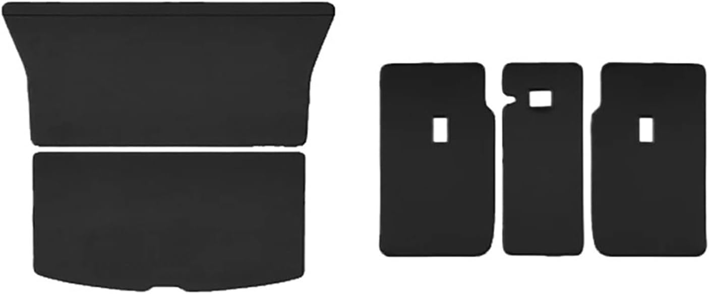 Leather Trunk Mats Rear Seat Back Protector Pad Backrest All Weather Liner Pet Anti-Kick Compatible for Tesla Model Y Juniper 2025(5PCS)