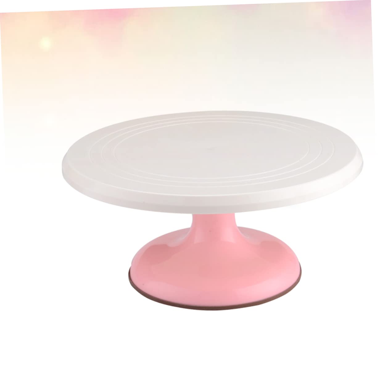 Plato Giratorio para Pasteles Redondo Rosa de Plástico para Decoración