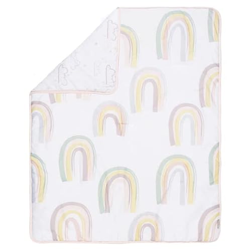 Trend Lab Painted Rainbow 4-Piece Baby Nursery Crib Bedding Set, Includes Quilt, 2 Fitted Crib Sheets, And Crib Skirt #TOP5