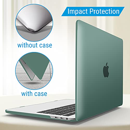 Ibenzer Compatible With 2023 2022 M2 Macbook Pro 13 Inch Case 2021-2016 M1 A2338 A2289 A2251 A2159 A1989 A1706 A1708, Hard Shell Case & Keyboard Cover For Mac Pro 13, Midnight Green, T13Mtgn+1A #TOP7