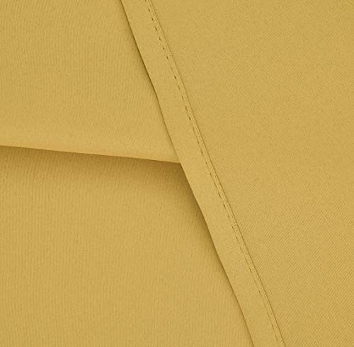 Rain City Gold Yellow Blackout Valances For Windows Treatment 18 Inch Length Solid Thermal Insulated Grommet For Bedroom And Bathroom Curtains Valance For Small Windows 1 Panel 52X18 Inch #TOP5