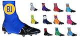 Circle Series Custom Sports Cleat Covers Spats - 12 Colors - Choose Your Numbers/Initials - Youth and Adult Sizes