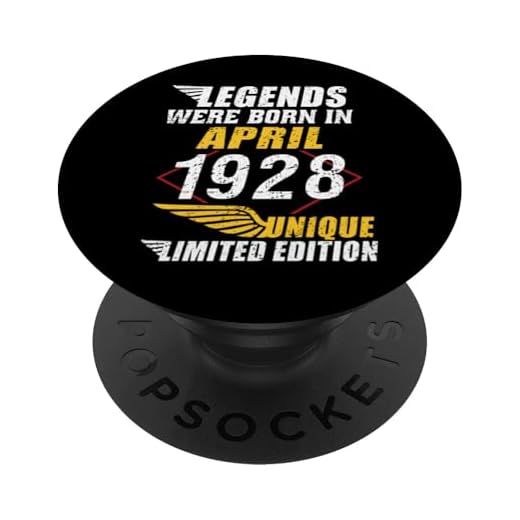 Cumpleaños Abril 1928 Edición Limitada Regalo April PopSockets PopGrip Intercambiable