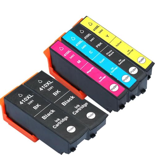 Cartouche d'encre 410XL compatible pour imprimantes Expression XP-7100 et XP-640 (Pack de 5)