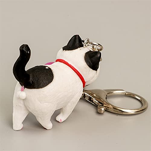Hongtai Mooie Hars Bell Cat Sleutelhanger Auto Hanger Bag Ornament Trinket voor Vrouwen Sleutelhanger (Color : Yellow tail) - Image 7