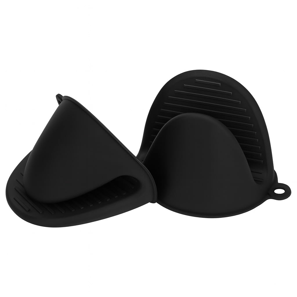 Silicone Holder for Hot Utensils | Heat Resistant Oven Mittens | Silicone Pot Holder | Non-Slip Grip | Mittens for Kitchen | Pinch Grip for Hot Pots | 1Set (Multicolor)-image-20