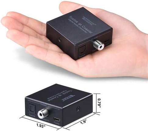 Tendak Bi-Directional Audio Converter size comparison