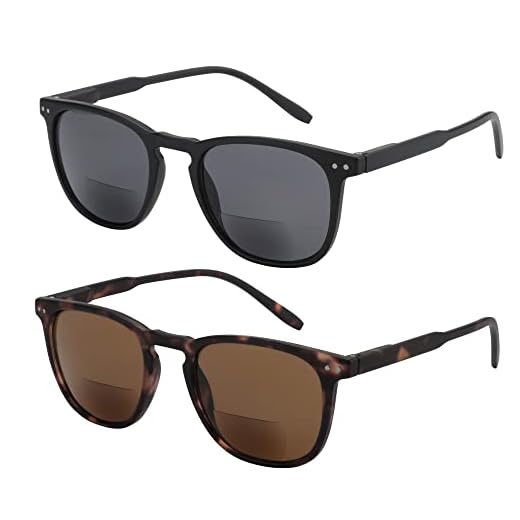 ZENOTTIC Gafas de sol de lectura bifocales con protección UV400 lectores de bisagras de resorte para mujeres y hombres, cómodas y elegantes gafas de lectura 1.5