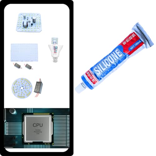 Image of Self adhesive silicon Thermal Paste, for Use in Coolers Heat Sink, CPU and Chipsets, Graphics Card, LED, IC, GPU, VGA, PC Processor, etc. (white, pack of 1)
