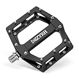 MZ326 (Black) MZYRH Mountain Bike Pedals MTB Pedals Aluminum Alloy Bicycle Pedals 9/16' Sealed Bearing Lightweight Platform for Road Mountain BMX MTB Bike