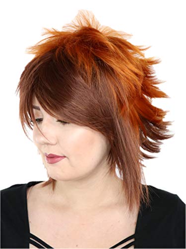 Perruque Jaden Yuki Yu-Gi-Oh! GX bicolore courte C475 pour coiffure manga parfaite