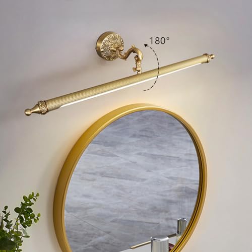 Image of Aiwen LED Vanity Light Fixture 12W 27.95 inch Bath Vanity Lights with PC Lamp Shade Retro Artwork Picture Lights Wall Sconces for Dressing Bathroom Lighting Neutral Daylight 4000k