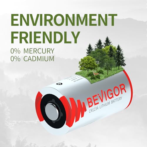 BEVIGOR CR123A Lithium Batterie 6 Stück, 1500mAh 3V Li-Ion, Nicht wiederaufladbarer Hochleistungs-Li-Ion-Batterie für Haussicherheit und… – Ansicht 6