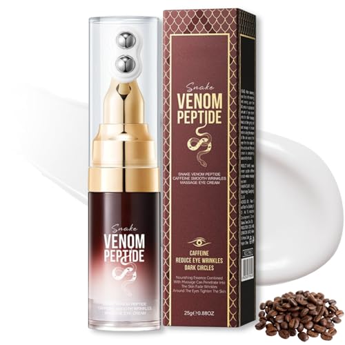 Deep Reviving Caffeine & Snake Venom Peptide Eye Cream, Under Eye Brightener, Eye Treatment Cream with Niacinamide, Reduces Signs of Aging and Fine Lines, Eye Bags Remover for All Skin Types