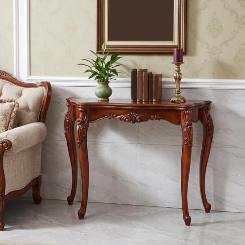 AYHARYLH Vintage Solid Wood Console Table,Semi-Circle Entryway Table,