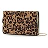 Leopard Print Envelope Evening Clutch Women Chain Shoulder Bag