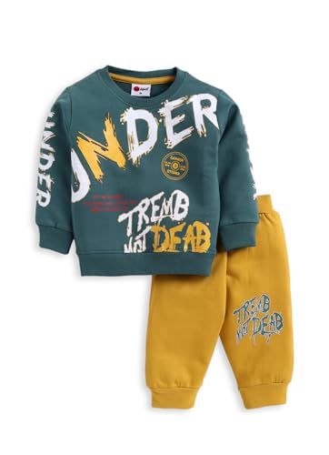 Image of Mars Infiniti Pure Cotton Full Sleeves Winter Sweatshirt and Full Pant Set For Boys Kids