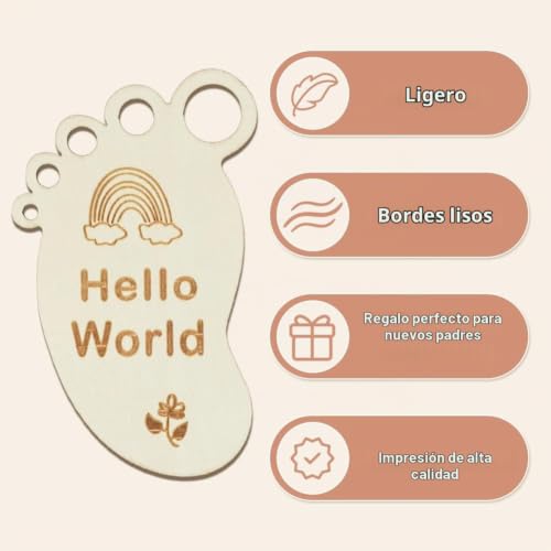 Miniatura 3 de Hagot 14 Pcs Tarjetas De Hitos Mensuales Para Bebés, Mensuales De Madera Para Bebés, Tarjetas Bonitas Cumple Mes Bebe, Regalo Perpercto Recién Nacido