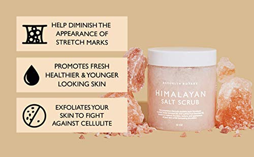Brooklyn-Botany-Himalayan-Body-Scrub-Foot-Scrub-100-Natural-Skin-Exfoliator-Clears-Dead-Skin-Moisturizing-Exfoliating-Body-Scrub-With-Sweet-Almond-Oil-Body-Scrub-For-Women-Men-10-oz Brooklyn Botany Himalayan Salt Body Scrub - Moisturizing and Exfoliating Body, Face, Hand, Foot Scrub - Fights Stretch Marks, Fine Lines, Wrinkles - Great Gifts for Women & Men - 10 oz