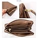 RIAH FASHION Convertible Faux Leather Wallet Purse Clutch - Mini Handbag Detachable Chain Crossbody Strap Phone Holder (Light Coffee)