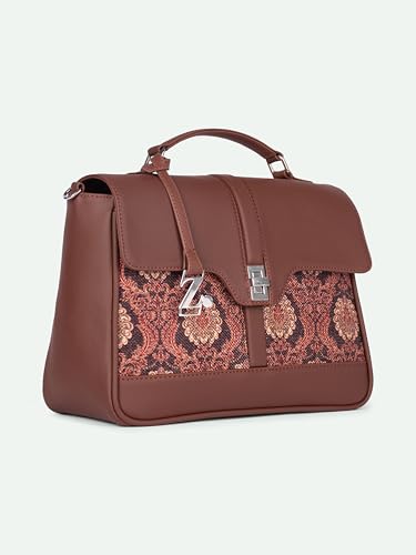 Image of ZOUK | Women's Vegan Leather | Stylish Handbag with Adjustable Strap, Top Handle |