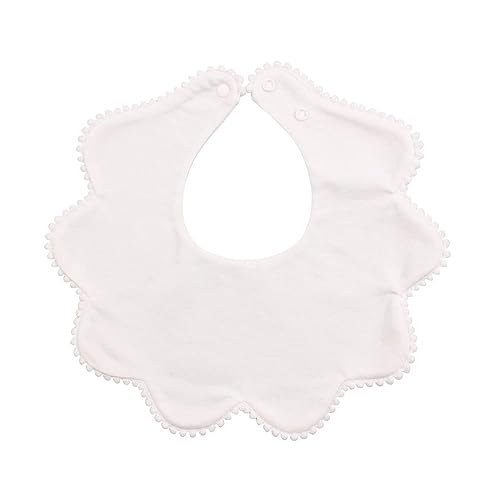 Miniatura 2 de JANGANNSA 3 baberos de bebé de flores blancas para bebés, ropa para eructos para bebés, toallas de saliva de algodón, baberos para niñas pequeñas (3