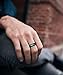TIGRADE Titanium Rings 8MM Abalone Shell Wedding Bands Comfort Fit Matte for Men Women Size 6-14, Black, Size 8