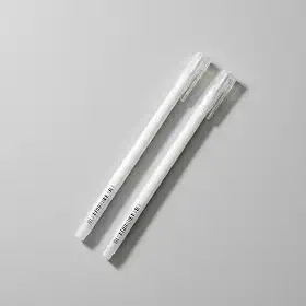 Kit 2 Caneta Branca Gel Ponta Fina 0.6mm Para Design de Sobrancelha Desenho Marcador Colorir Canetas Brancas Pintar Livros Profissional Artesanato