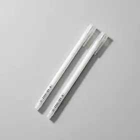Kit 2 Caneta Branca Gel Ponta Fina 0.6mm Para Design de Sobrancelha Desenho Marcador Colorir Canetas Brancas Pintar Livros Profissional Artesanato