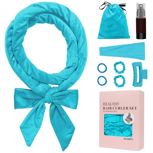 ZILAMPU Heatless Curls Overnight 70" No Heat Hair Curlers to Sleep In
