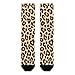 Meaudiwes Travel Knee High Stockings, Fashion Dress Decor Soft Sport Baseball Compression Socks, Party Birthday Socks Wild Animal Leopard Print