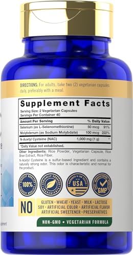 Carlyle NAC 보충제 N-아세틸 시스테인 1000mg | 80캡슐 — 사진 2