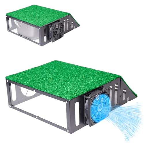 Metal Golf Simulator Projector Cover - Floor Mounted Enclosure for LED Projectors with Cooling Fan - Durable Protection for Your Golf Simulation.Ideal Golf Gift