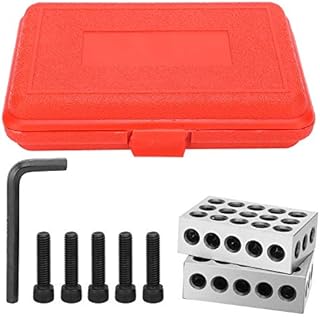 1 2 3 Blocks Metric, Ultra Accuracy 123 Block Matched Super Exactness 23 Holes Precision Blocks, 0.0001" Precision Machinist Milling Tool Engineering 1-2-3 Blocks with Screw Wrench and Plastic Box