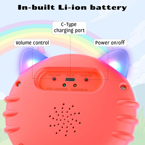 Image of Story Kitty - Storytelling Flash Card Toy for Babies, Toddlers & Kids (Red)