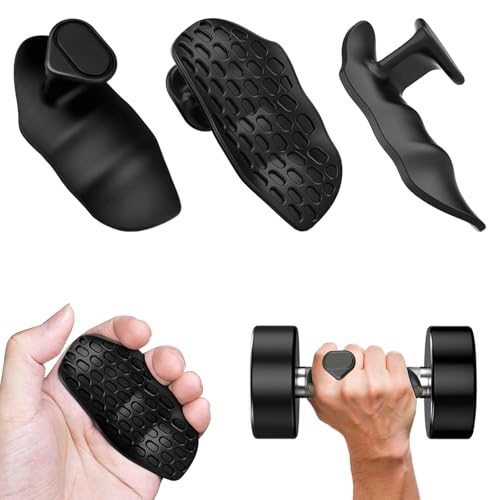 OSHOTX Anti-Slip Workout Grips for Men & Women - Rubber Gym Palm Protectors for Deadlift, Pull-Ups, Weight Lifting, Ergonomic Hand Protection