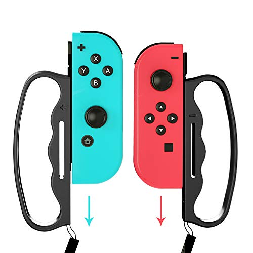 ECHZOVE Grip for Switch Fitness Boxing, Handle for Nintendo Switch Boxing – 2 Packs (Black)