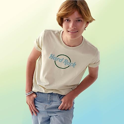 Hard Rock Youth Kids Boys Pop of Color Tee Natural Beige2