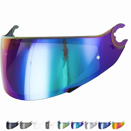 Everalo Kompatibel mit Shark Skwal 2 Visier - Spartan - Spartan 1.2 - Skwal - D Skwal - Helmvisier VZ160 VZ165 Kompatibel - Pinlock Ready (Regenbogen)