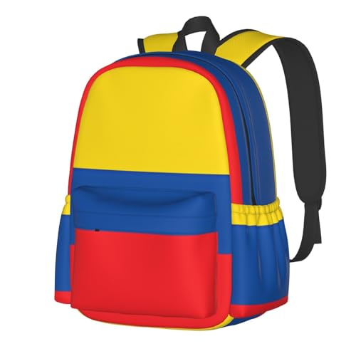 SEOCKA Ecuador Flag Laptop Backpack with Side Pockets