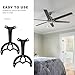 Veemoon 2 Pcs Ceiling Fan Blades Arms Replacement Fan Blade Arms for Replacing The Worn Fan Blade to Keep The Balance of The Ceiling Fan Black