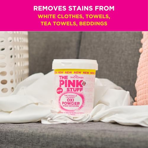 Image of The Pink Stuff Miracle Laundry Oxi Powder Stain Remover for Whites, 35.2 Oz